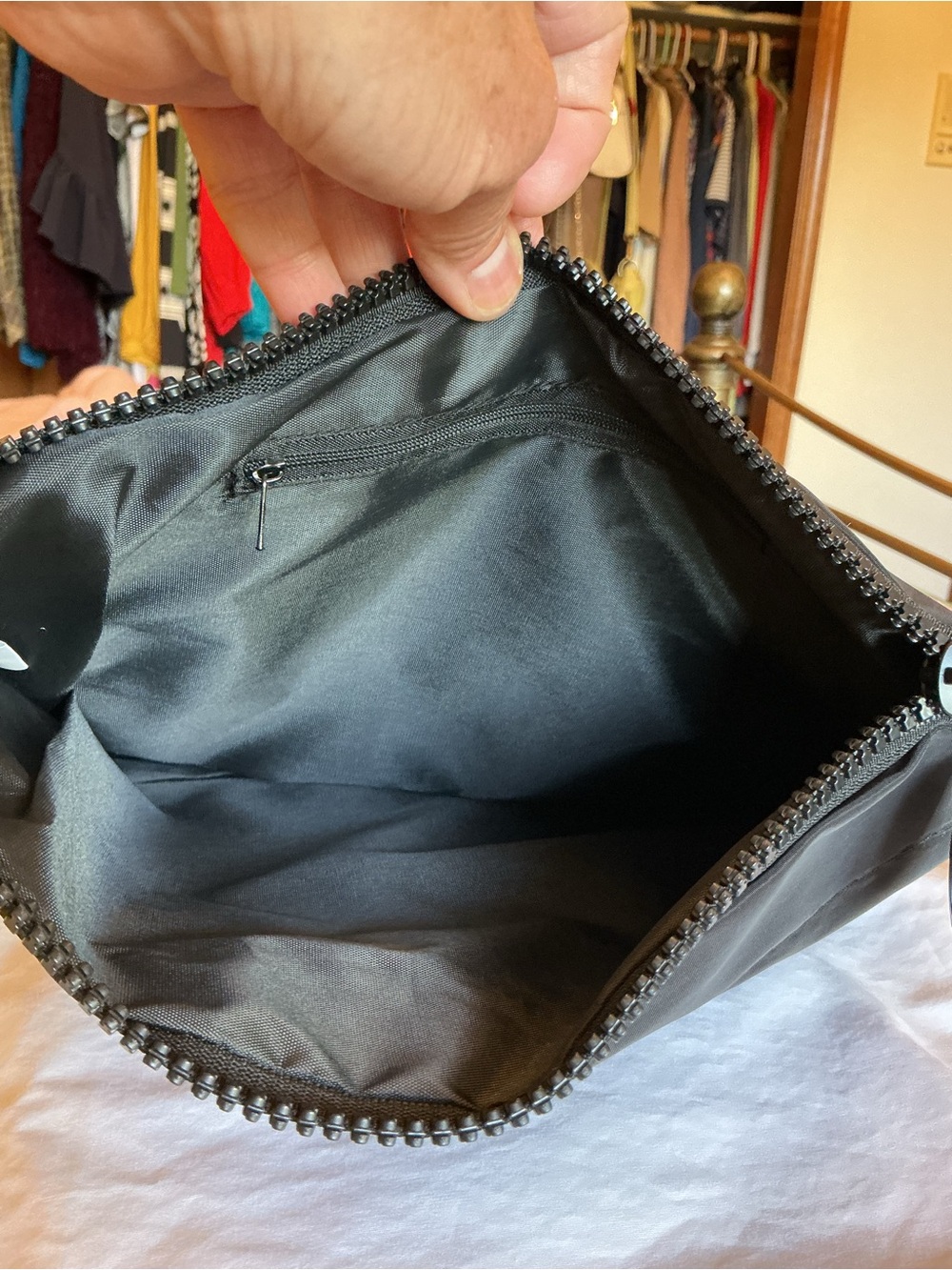 CHANEL Black Interlocking CC Logo Pouch - Picture 6 of 7